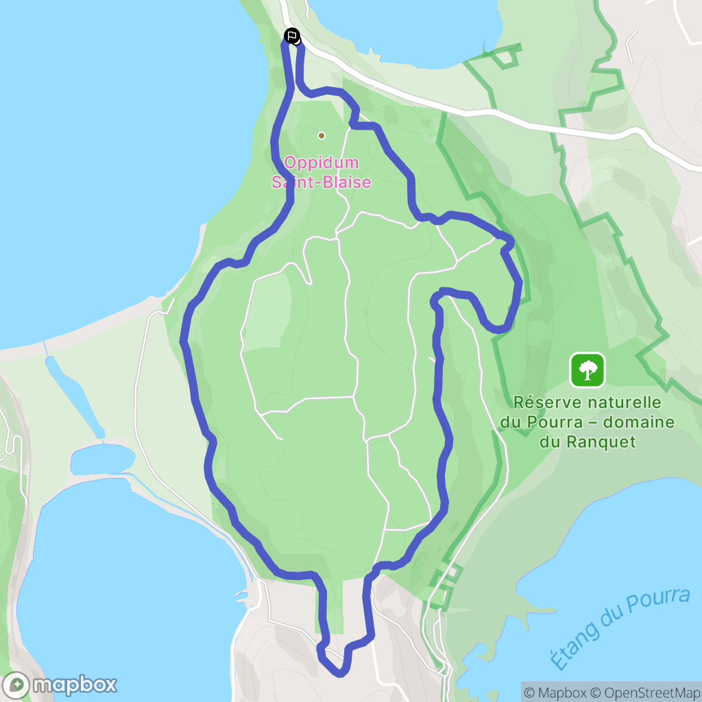 Saint-Mitre-les-Remparts : carte du parcours de randonnée - France