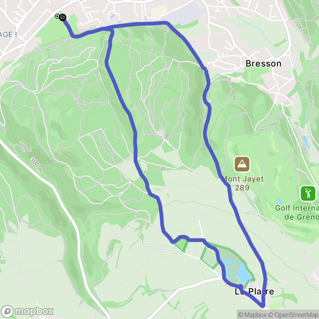 Jarrie : carte du parcours de randonnée - France