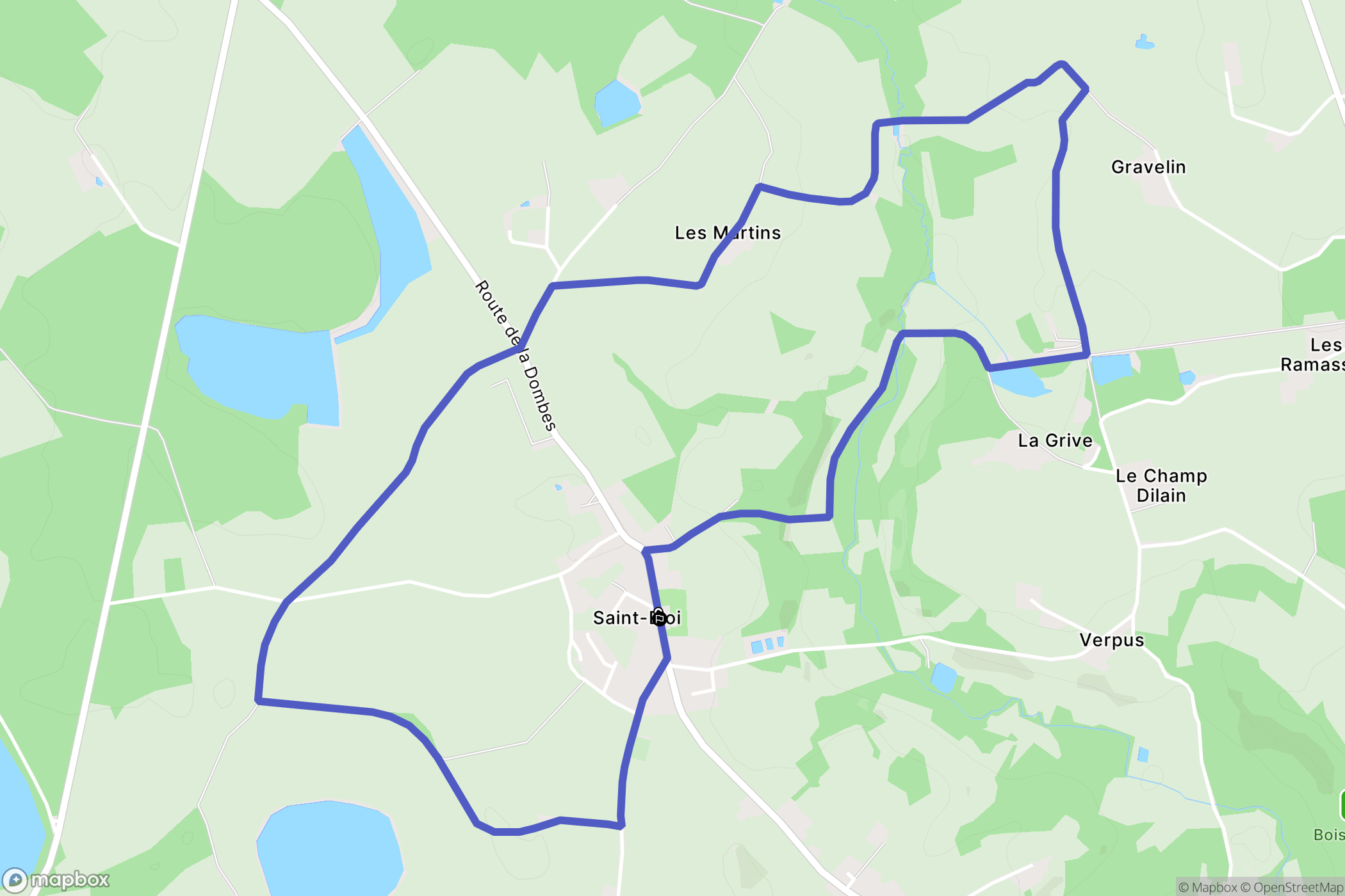 Saint-Éloi : carte du parcours de randonnée - France