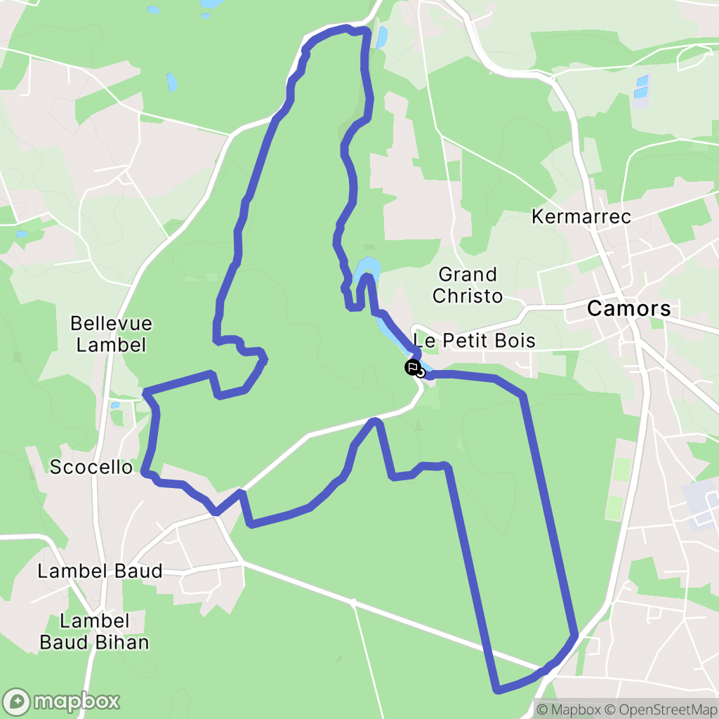Le Petit Bois, Camors: routekaart voor buitenactiviteiten - France