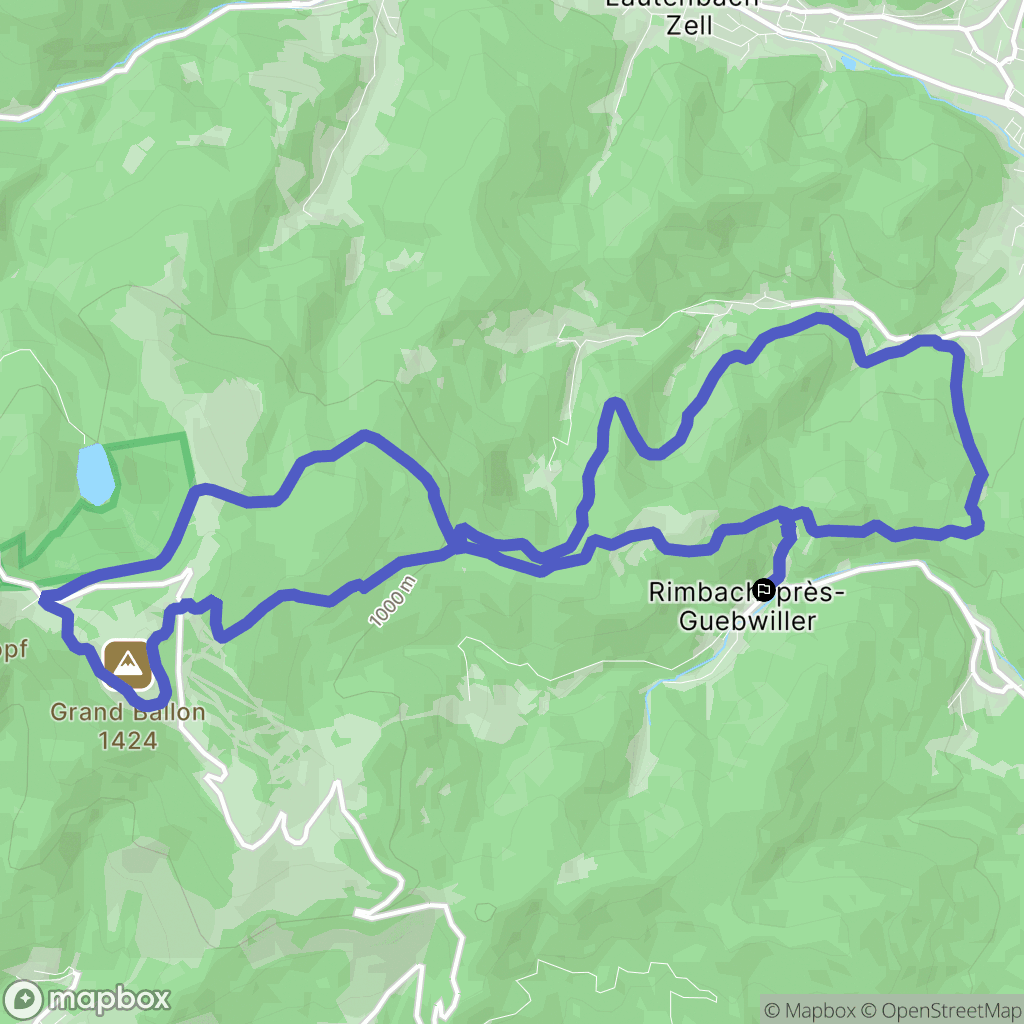 Rimbach-prés-Guebwiller : carte du parcours de randonnée - France
