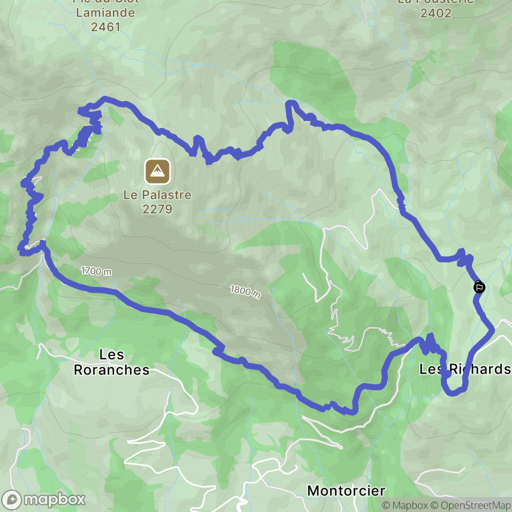 Saint-Jean-Saint-Nicolas : carte du parcours de randonnée - France