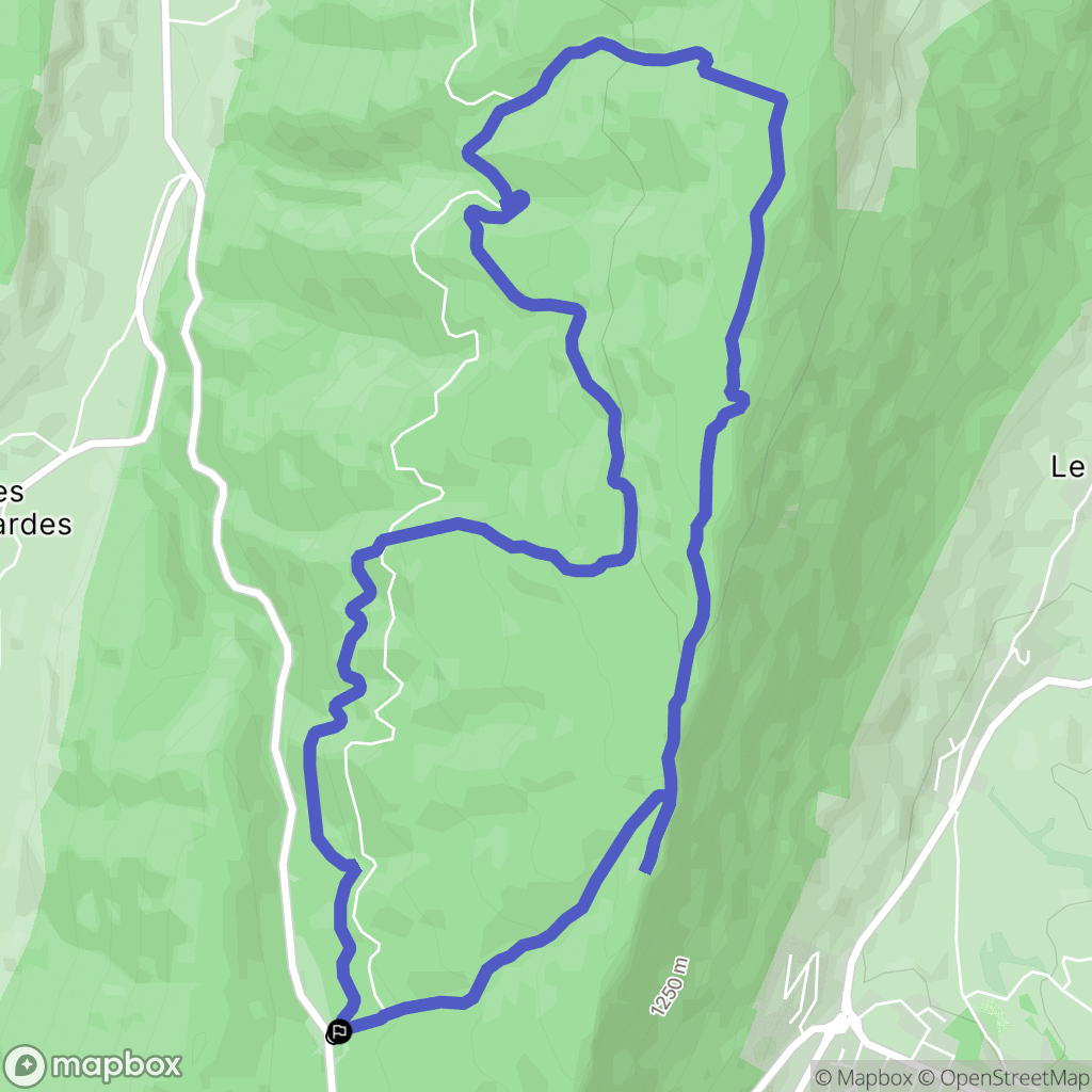 Les Griats : carte du parcours de randonnée - France