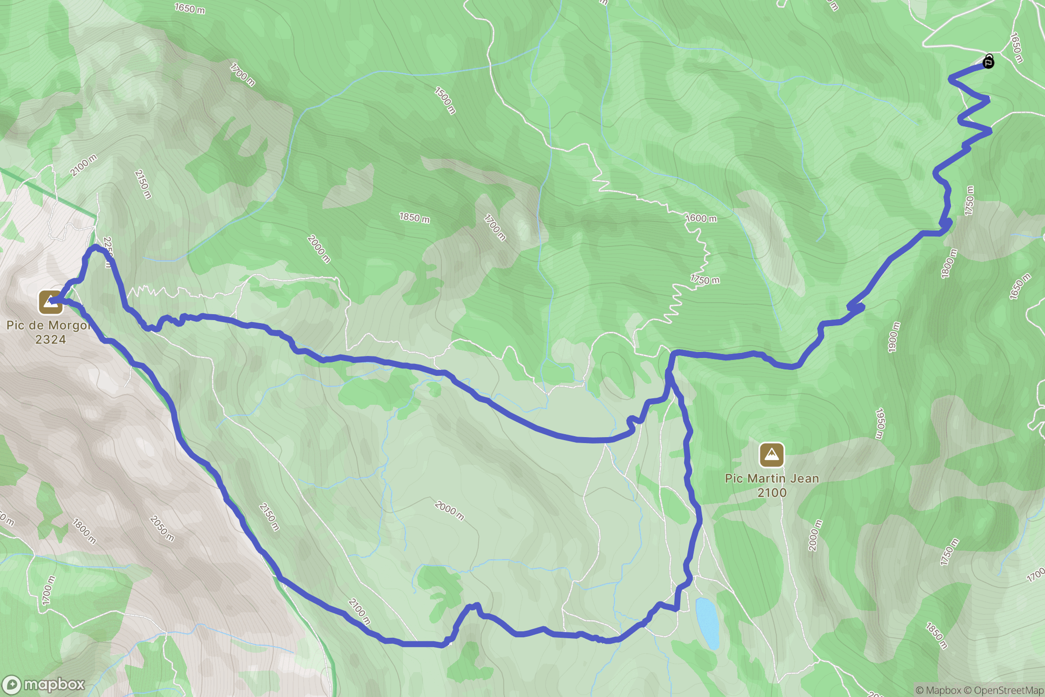 Crots : carte du parcours de randonnée - France