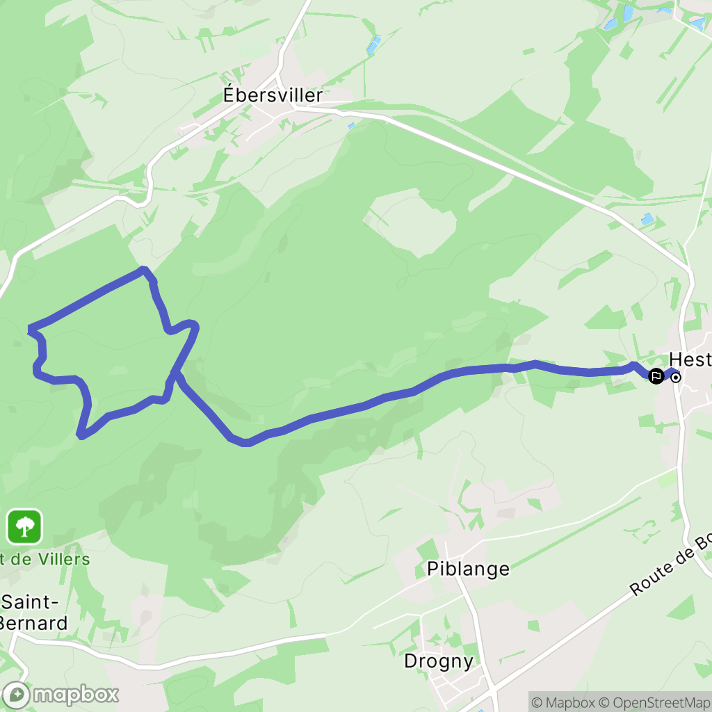 Hestroff : carte du parcours de randonnée - France