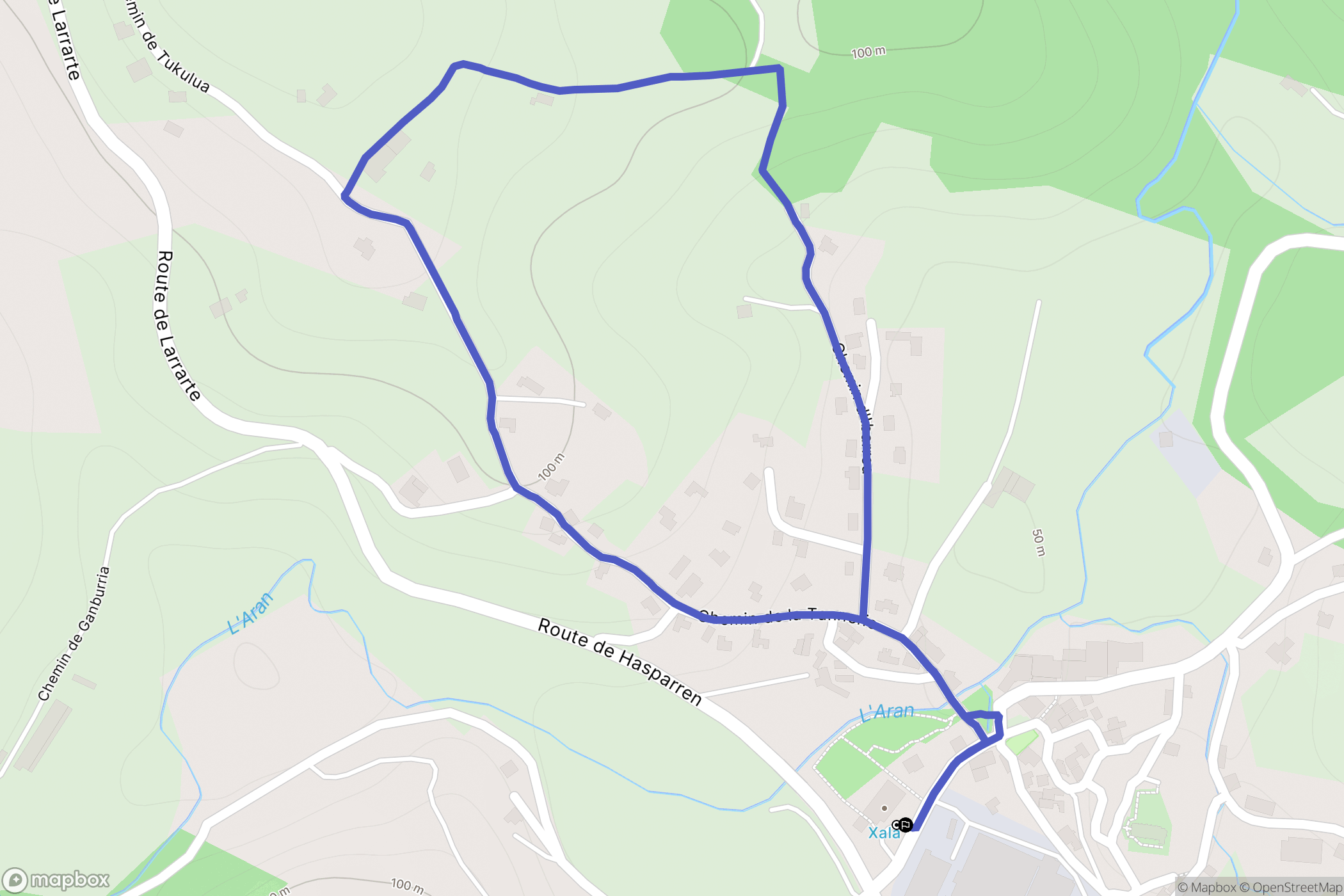Bonloc : carte du parcours de randonnée - France