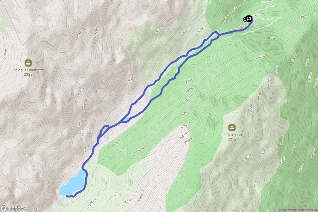 Mérens-les-Vals : carte du parcours de randonnée - France