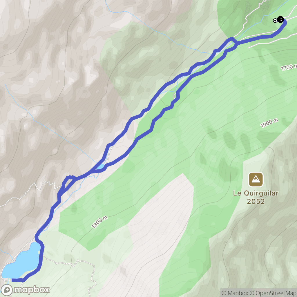 Mérens-les-Vals : carte du parcours de randonnée - France