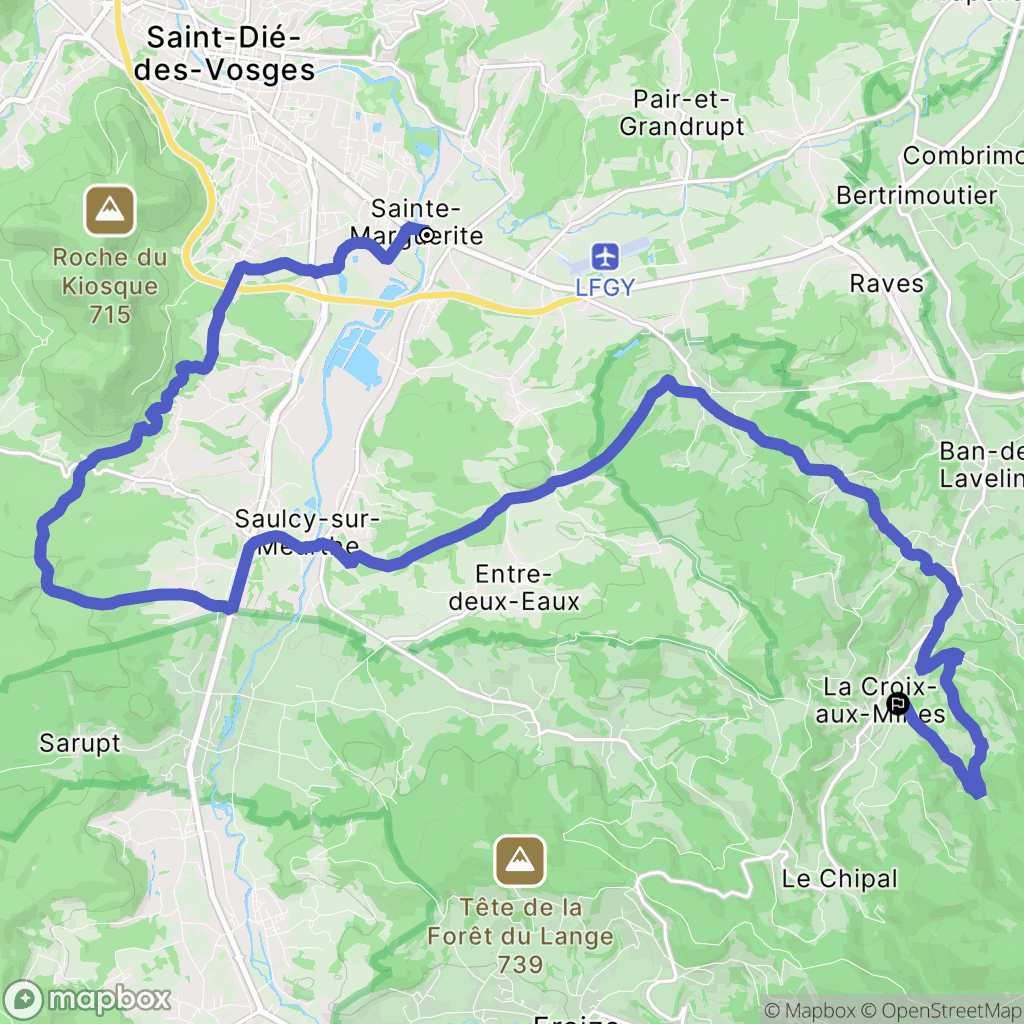 Sainte-Marguerite : carte du parcours de randonnée - France