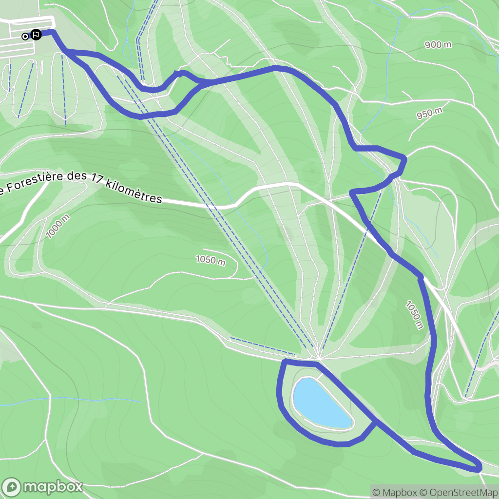 Gérardmer : carte du parcours de randonnée - France