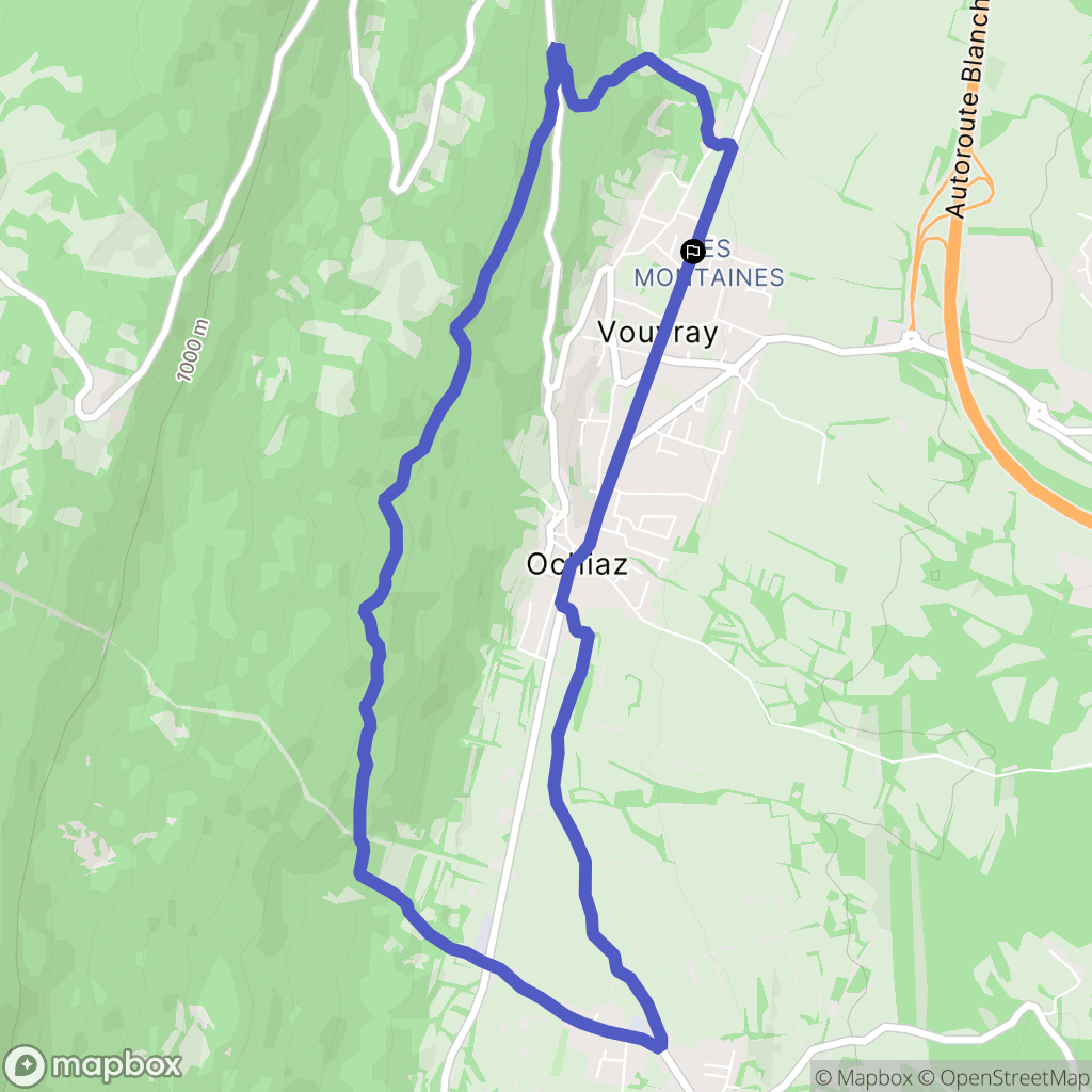 Valserhône : carte du parcours de randonnée - France