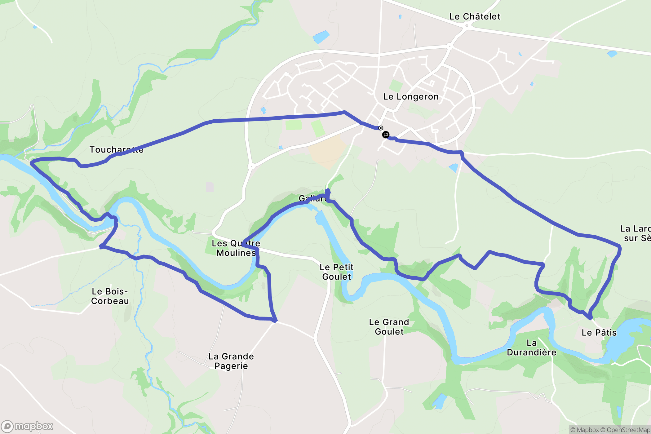 Sèvremoine : carte du parcours de randonnée - France