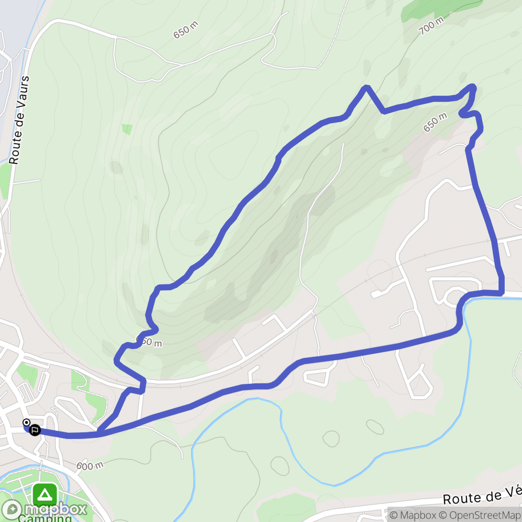Arpajon-sur-Cère : carte du parcours de randonnée - France