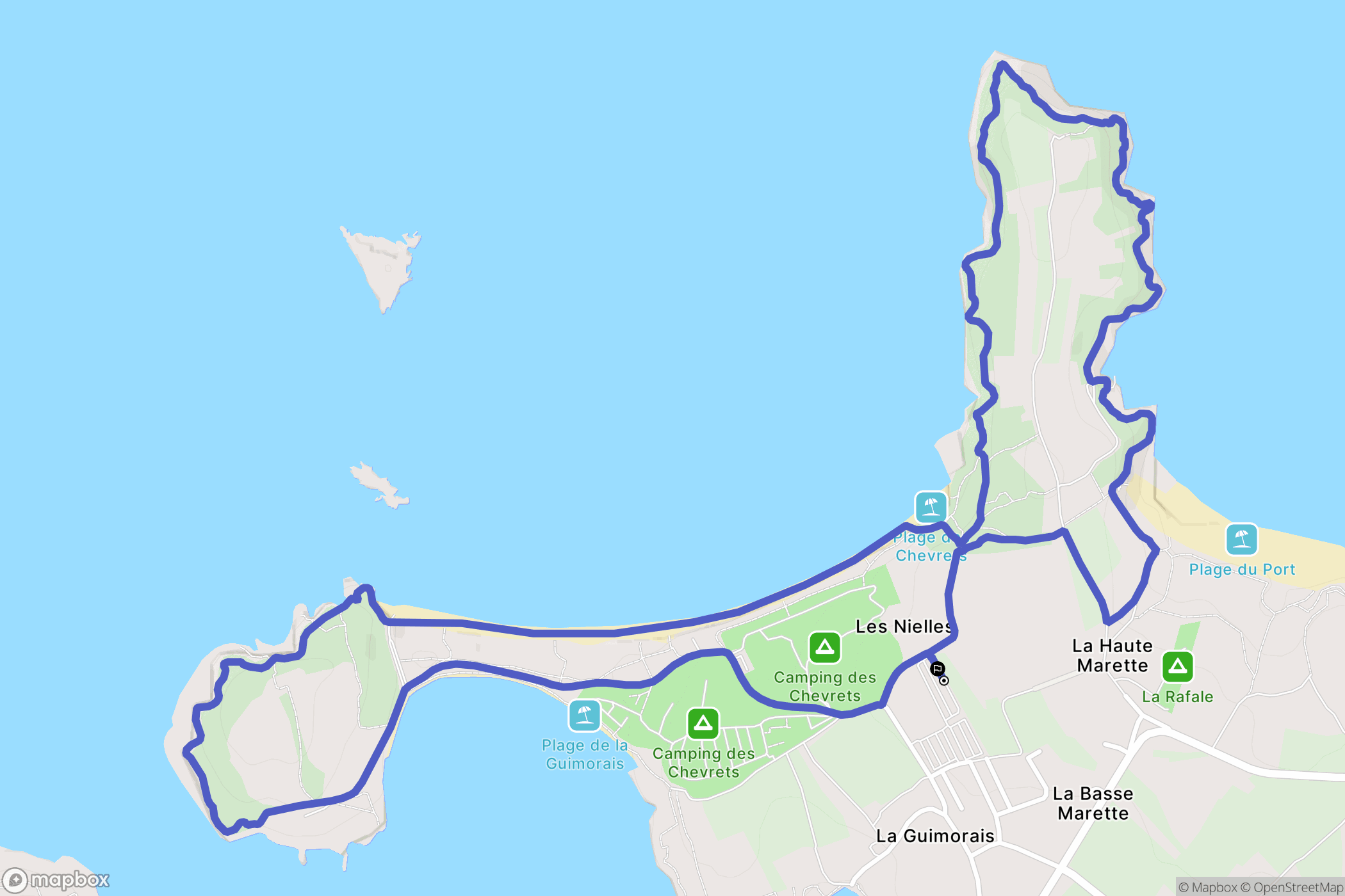 Saint-Coulomb: routekaart voor buitenactiviteiten - France