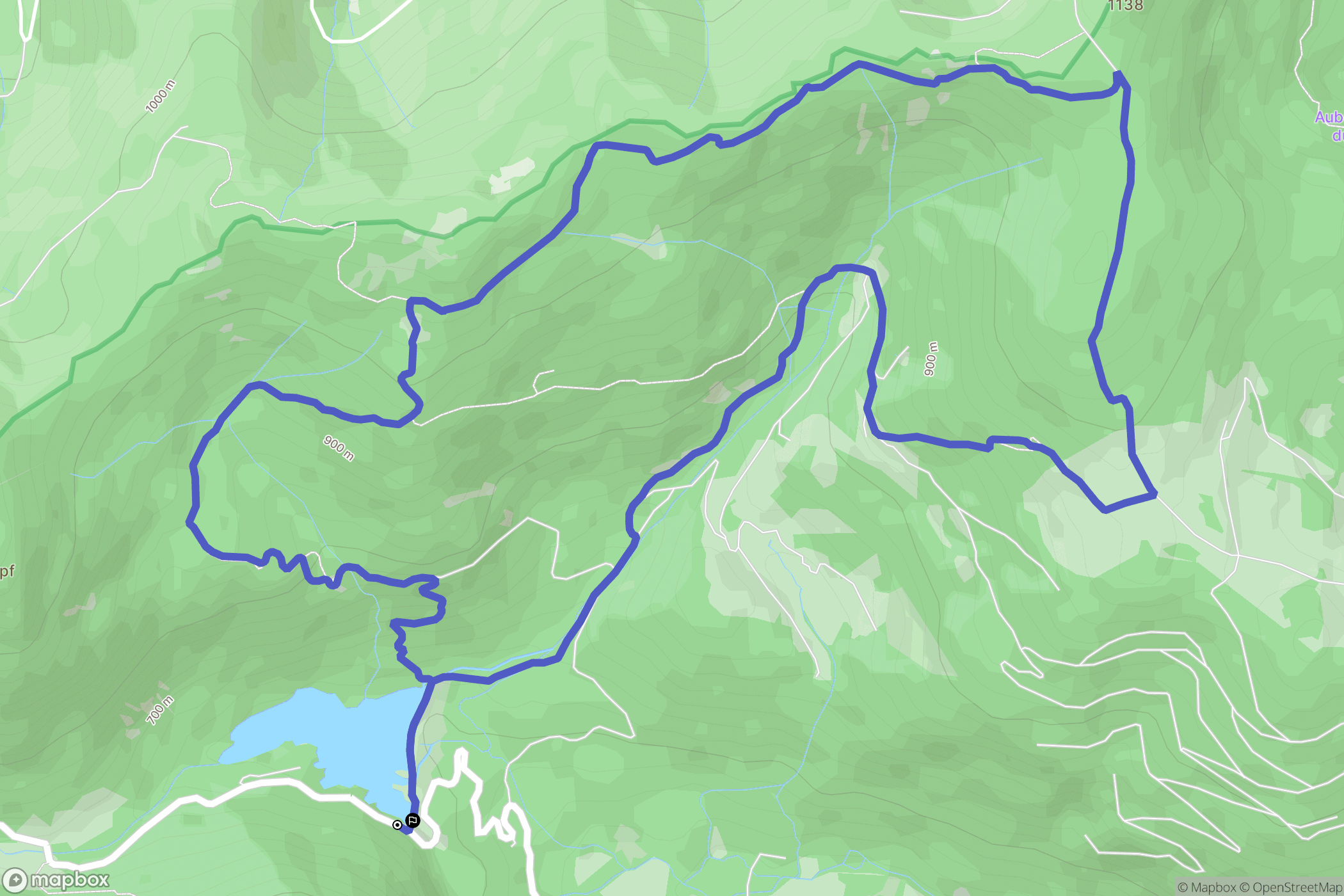 Sewen : carte du parcours de randonnée - France