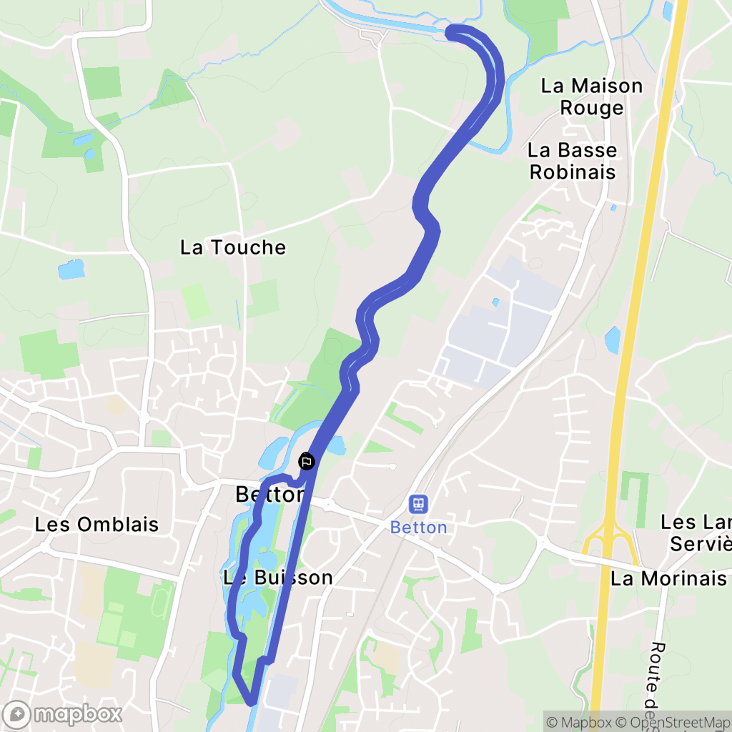 Betton : carte du parcours de randonnée - France