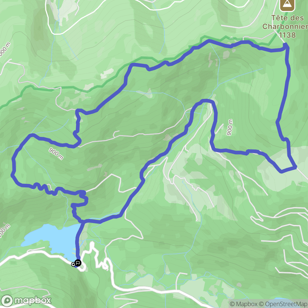 Sewen : carte du parcours de randonnée - France