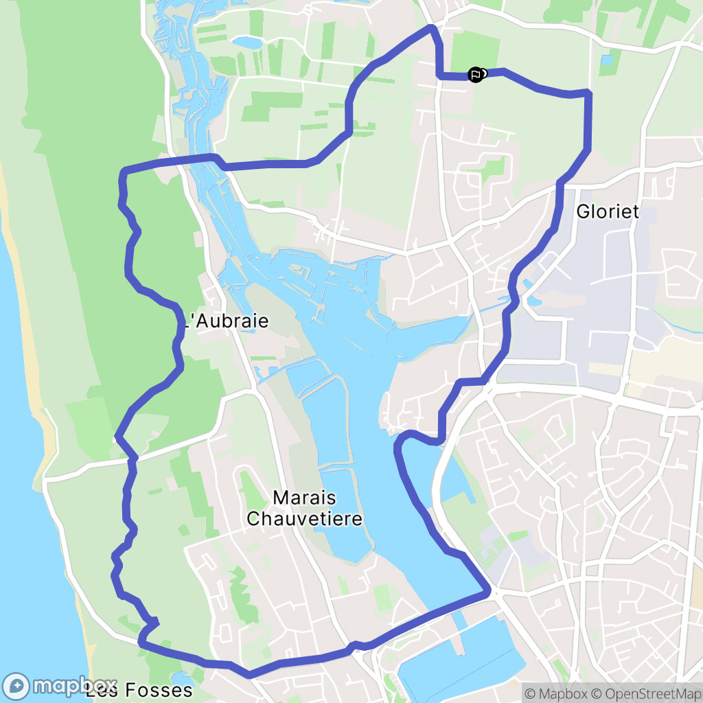 Les Sables-d'Olonne : carte du parcours de randonnée - France