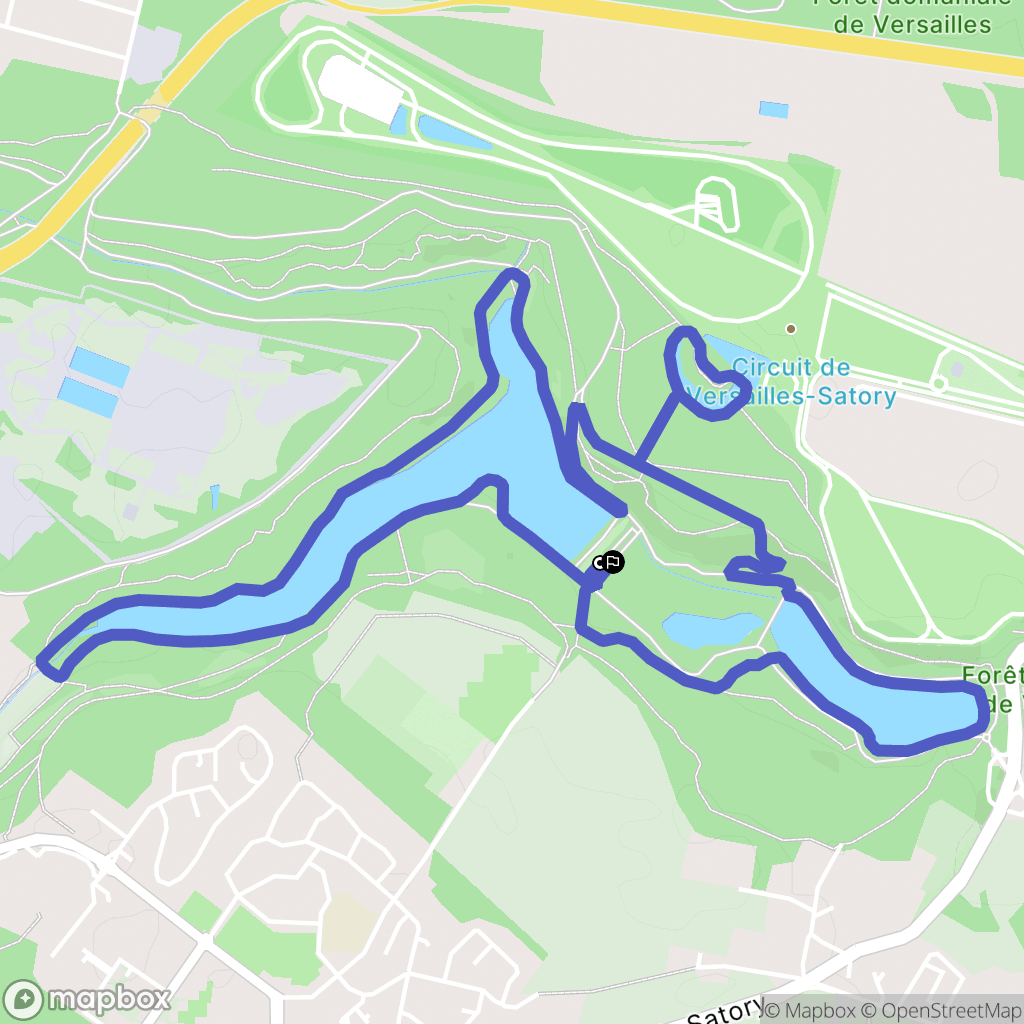 Guyancourt : carte du parcours de randonnée - France
