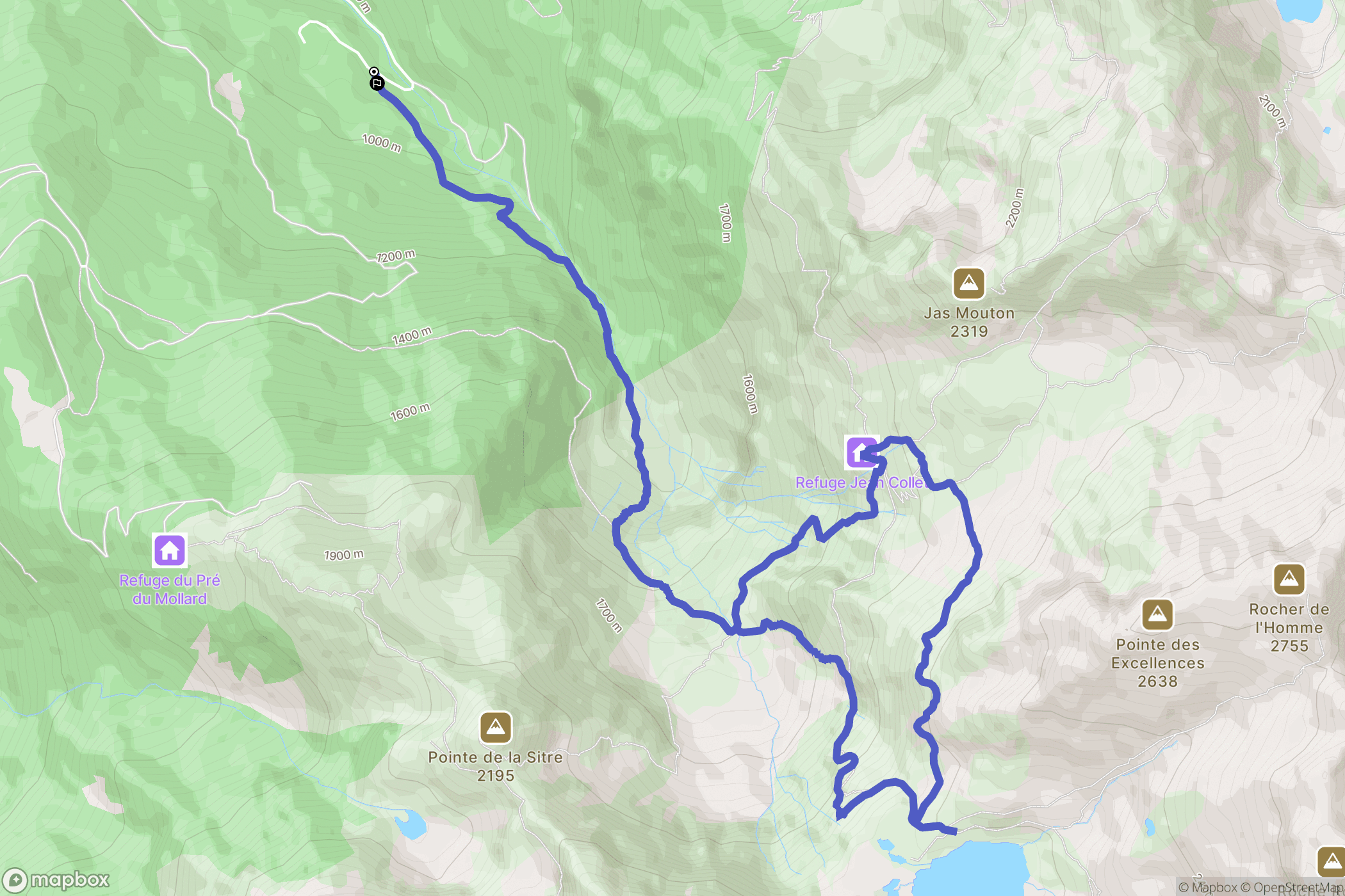 Saint-Mury-Monteymond : carte du parcours de randonnée - France