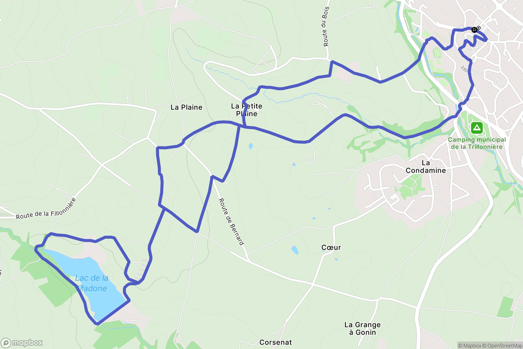Mornant : carte du parcours de randonnée - France