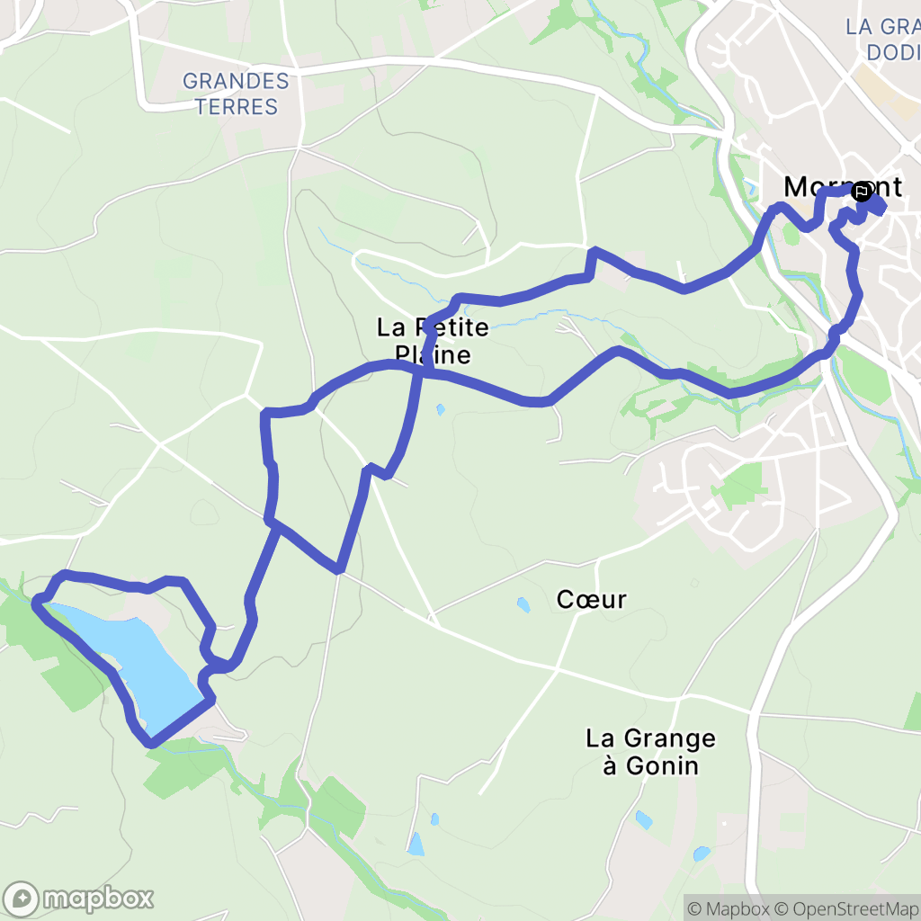 Mornant : carte du parcours de randonnée - France