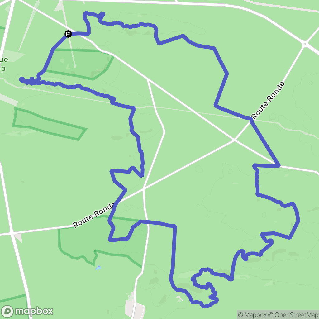 Fontainebleau : carte du parcours de randonnée - France