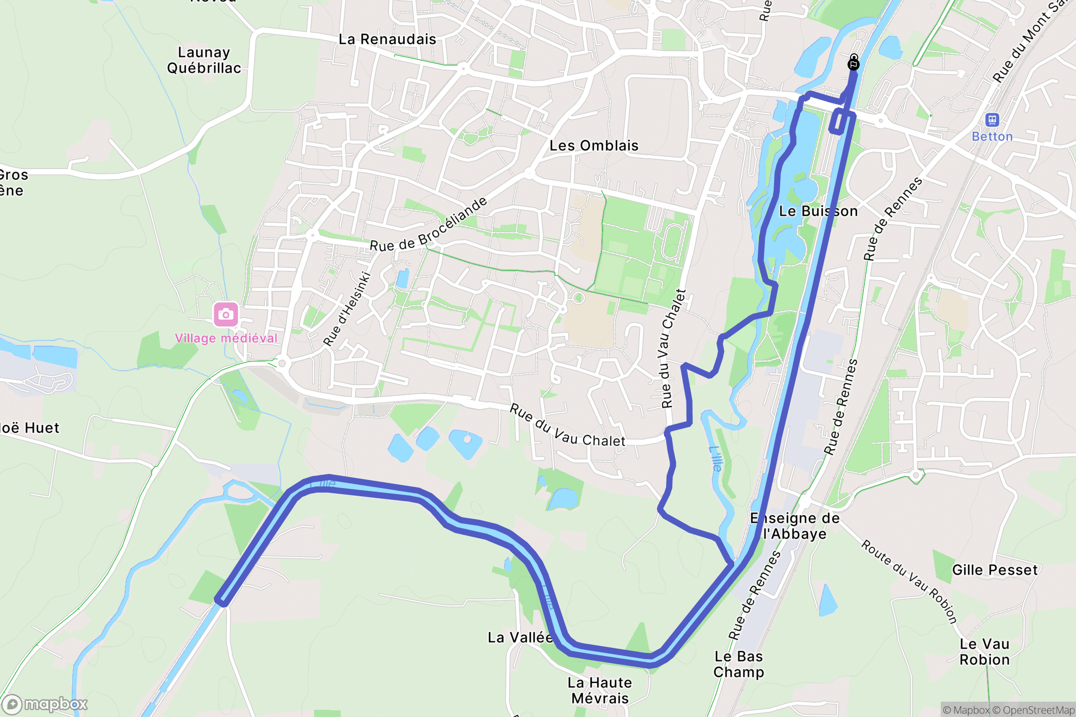 Betton : carte du parcours de randonnée - France