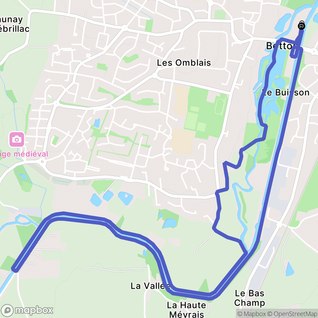 Betton : carte du parcours de randonnée - France