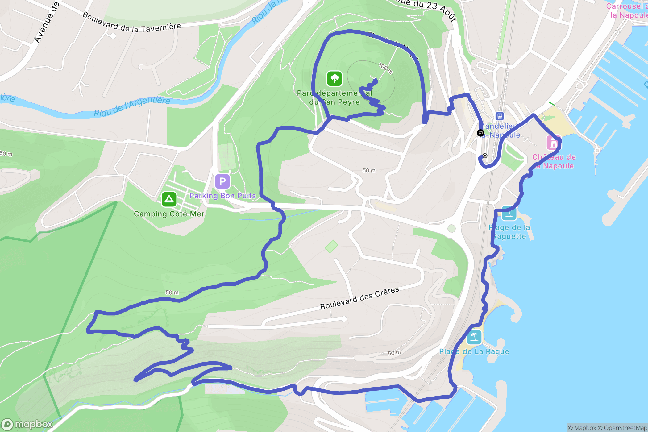 Mandelieu-la-Napoule: routekaart voor buitenactiviteiten - France
