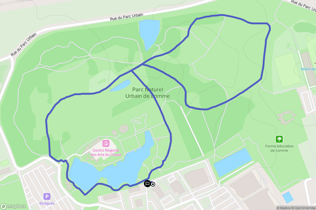 Lomme : carte du parcours de randonnée - France