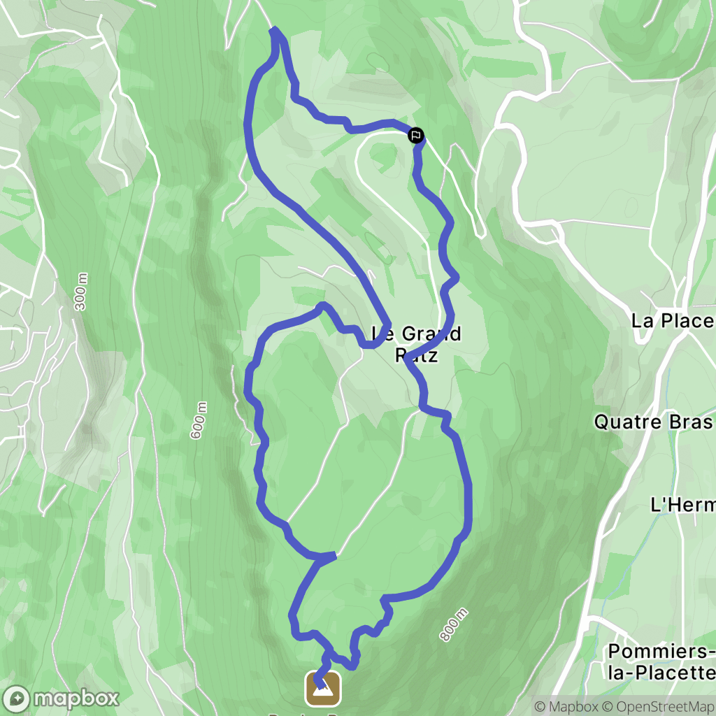 La Buisse : carte du parcours de randonnée - France