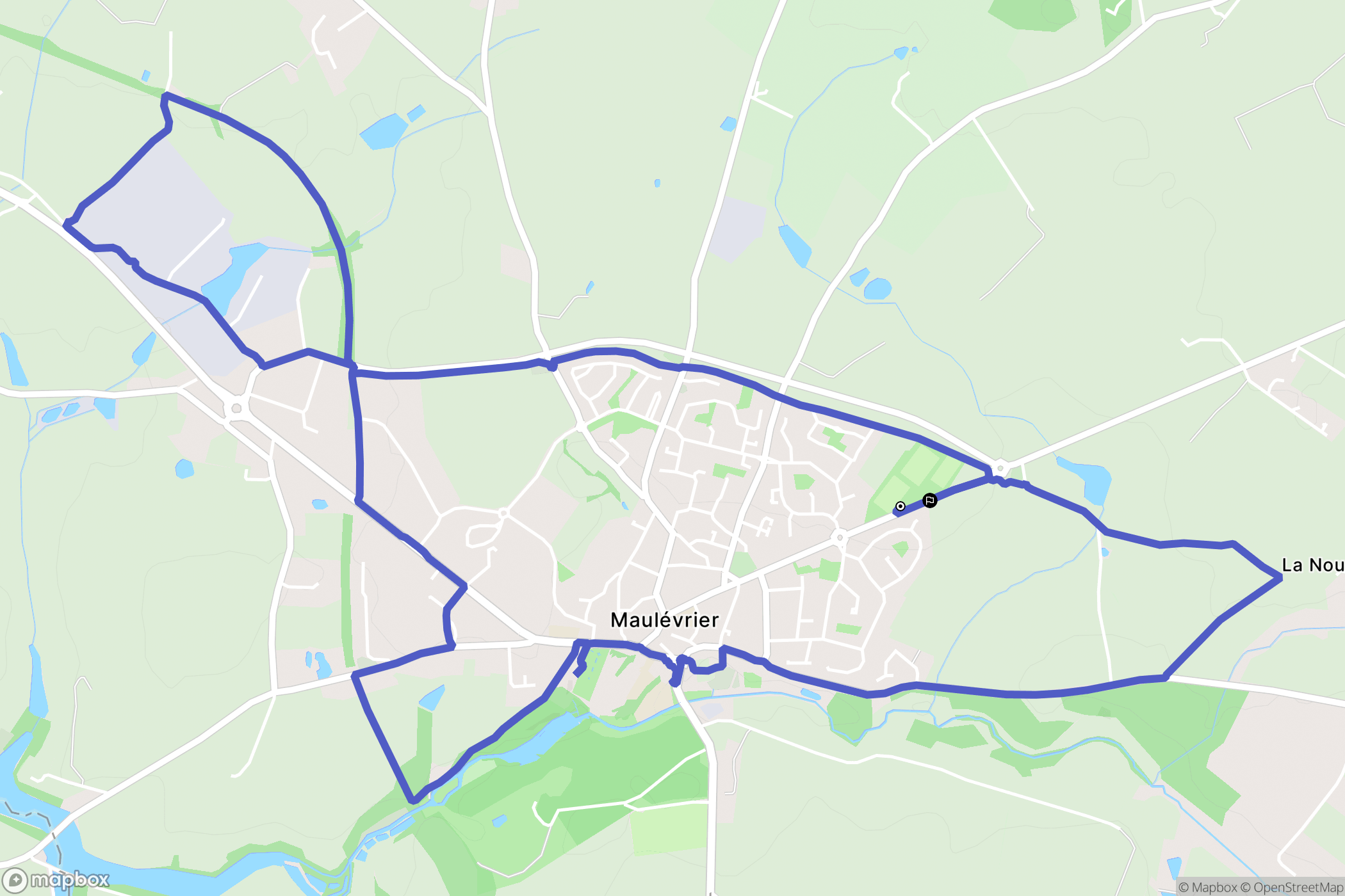 Maulévrier : carte du parcours de randonnée - France