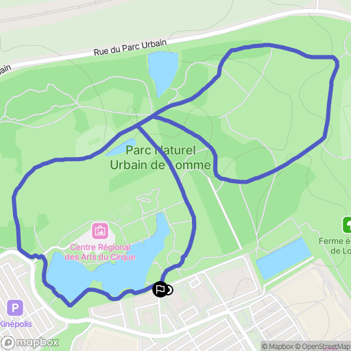 Lomme : carte du parcours de randonnée - France