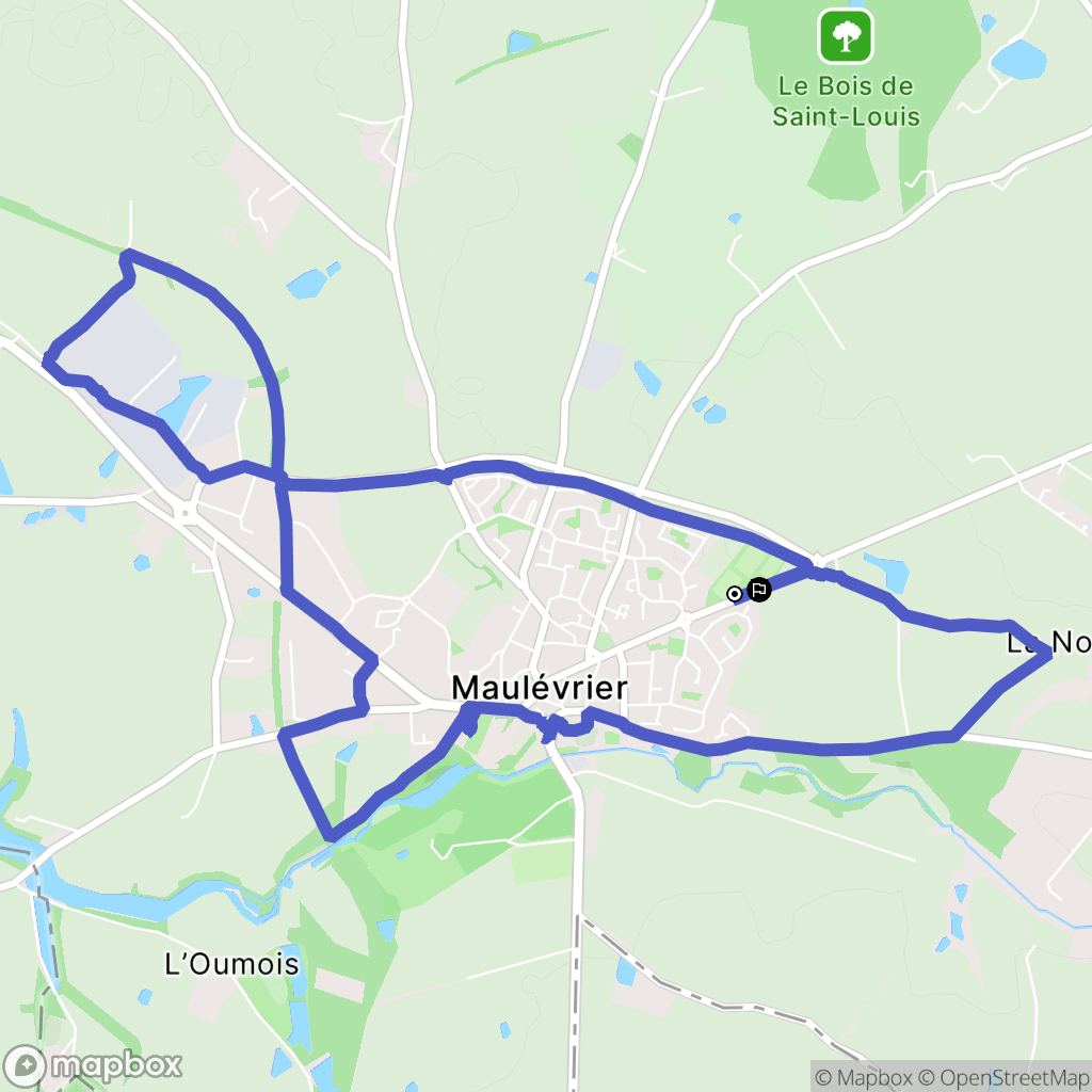 Maulévrier : carte du parcours de randonnée - France