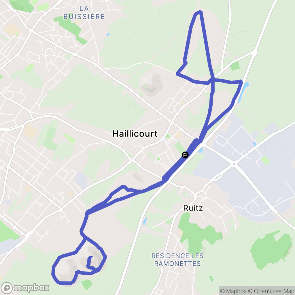 Haillicourt : carte du parcours de randonnée - France