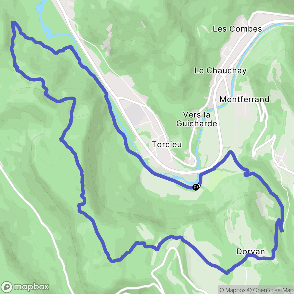 Torcieu : carte du parcours de randonnée - France
