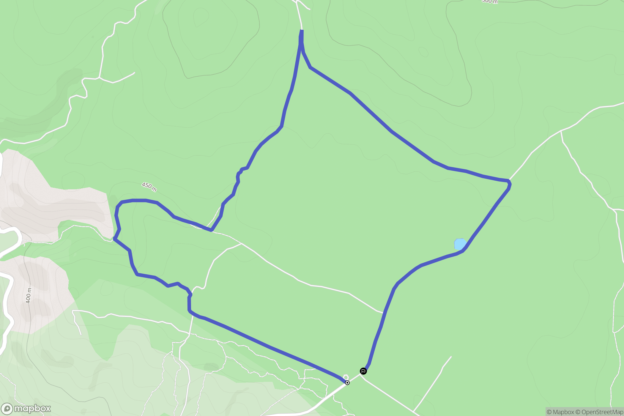 Pourrières : carte du parcours de randonnée - France