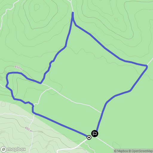 Pourrières : carte du parcours de randonnée - France
