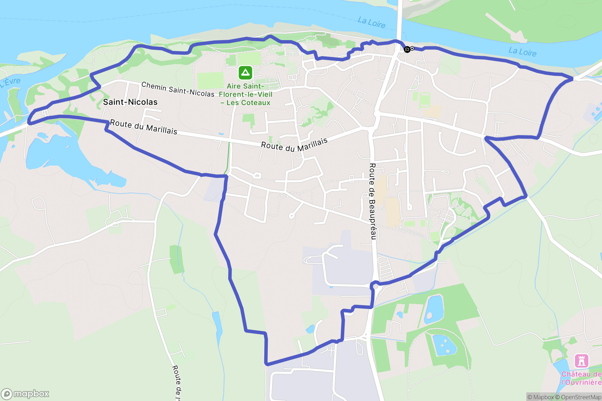 Saint-Florent-le-Vieil : carte du parcours de randonnée - France