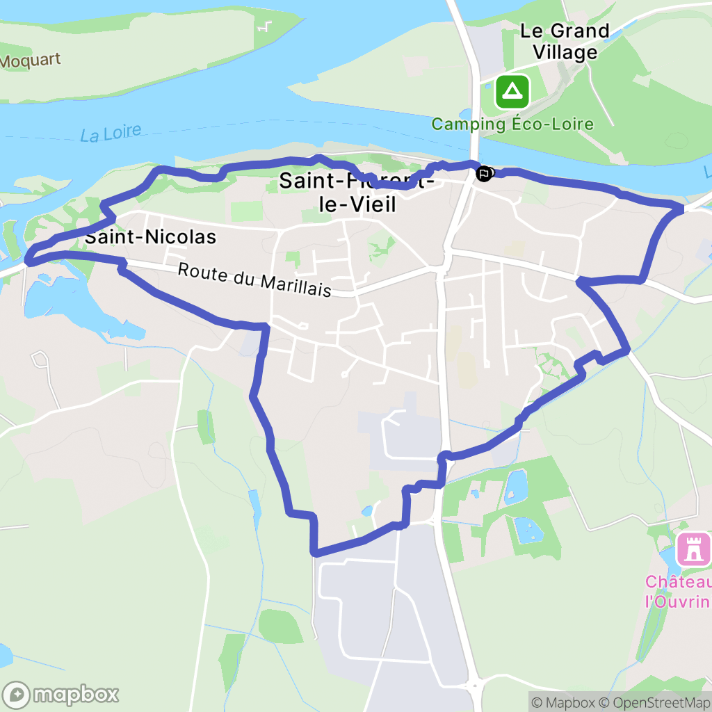 Saint-Florent-le-Vieil : carte du parcours de randonnée - France