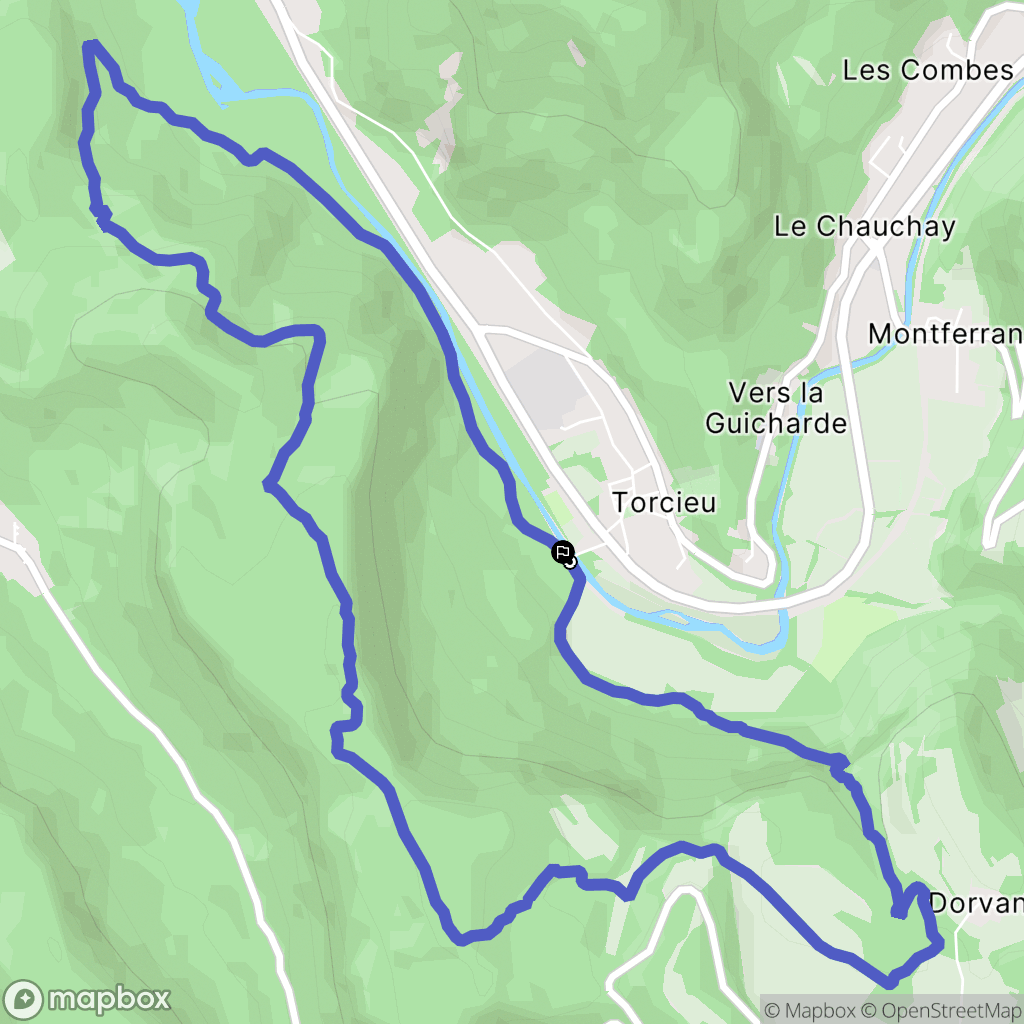 Torcieu : carte du parcours de randonnée - France