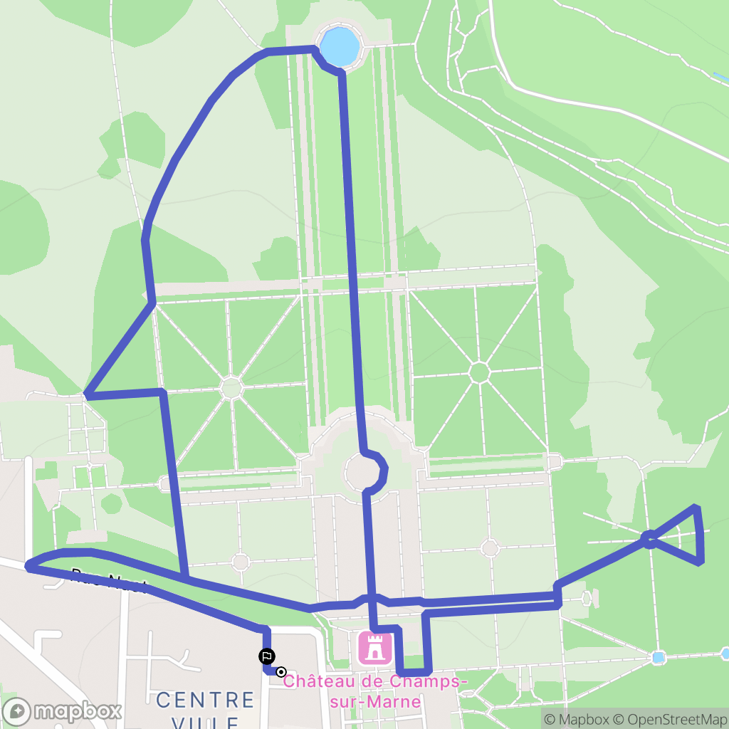 Champs-sur-Marne : carte du parcours de randonnée - France