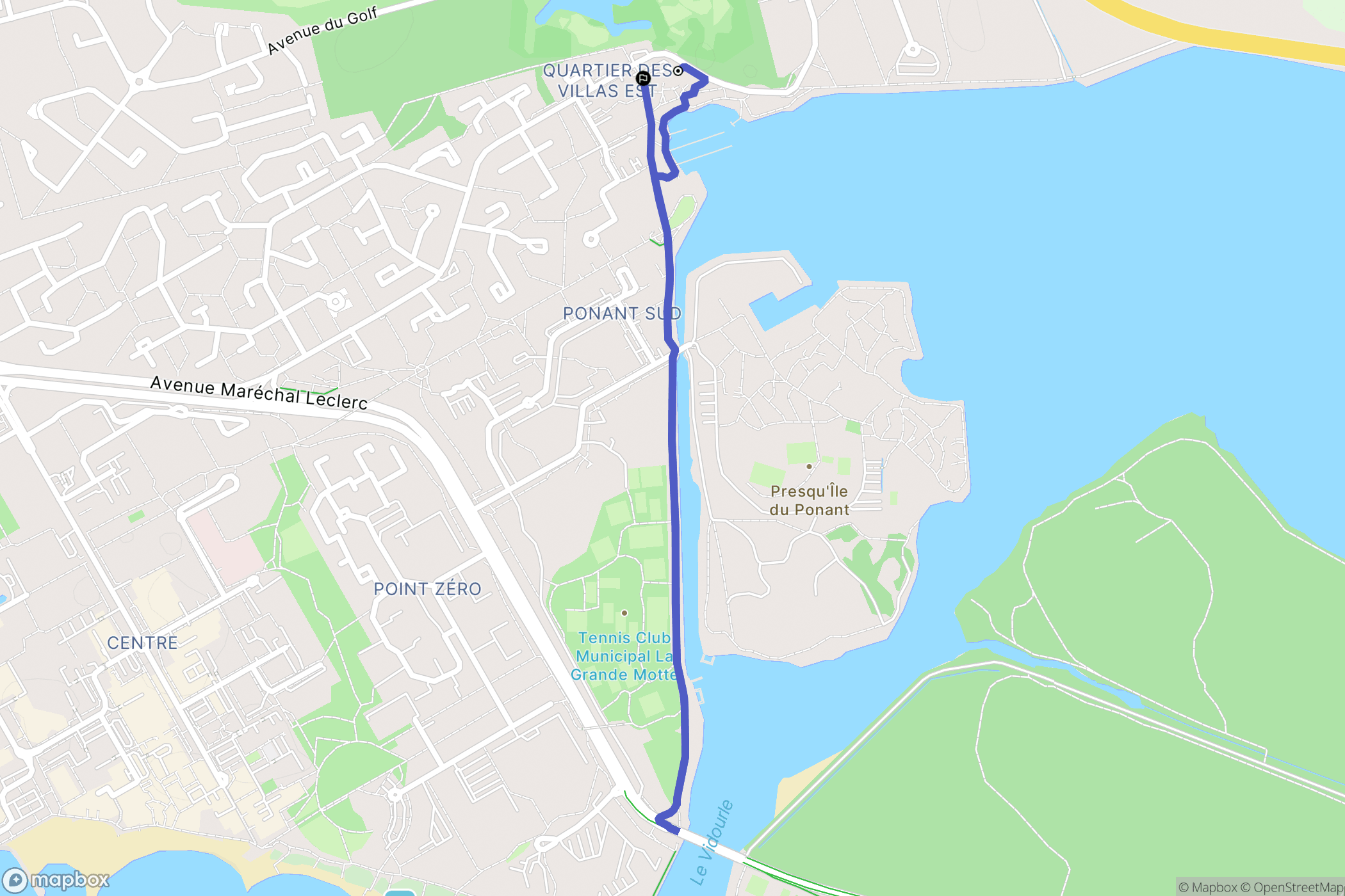 La Grande-Motte : carte du parcours de randonnée - France