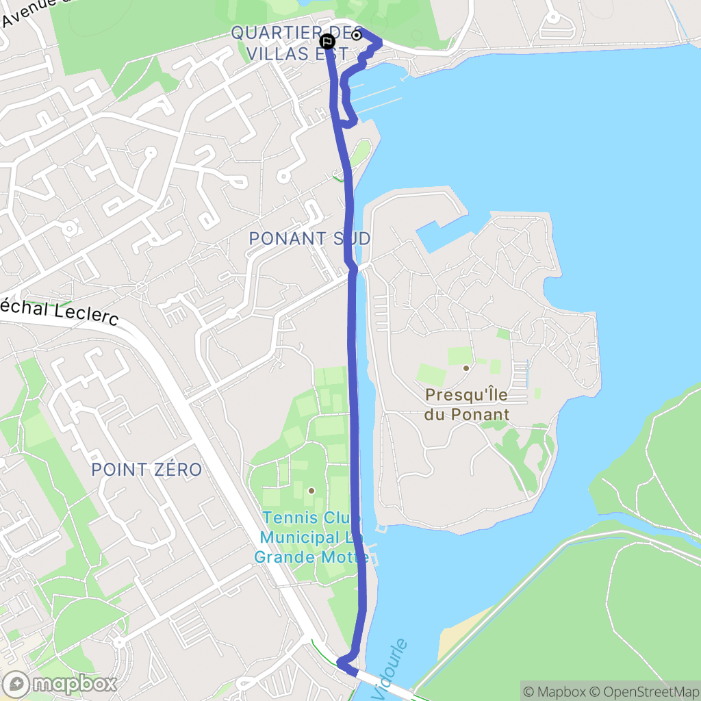 La Grande-Motte : carte du parcours de randonnée - France