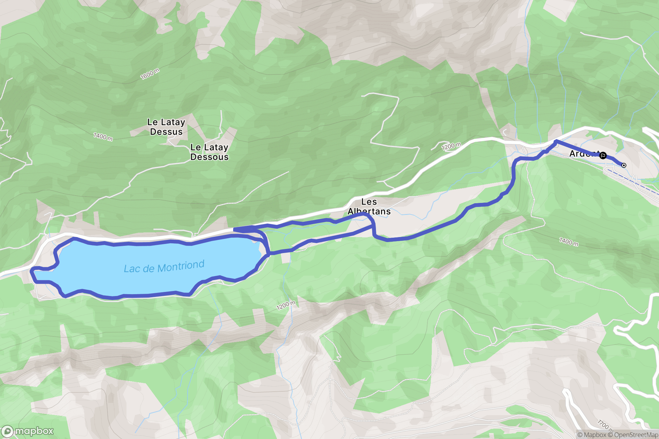 Montriond : carte du parcours de randonnée - France