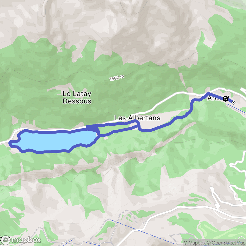 Montriond : carte du parcours de randonnée - France