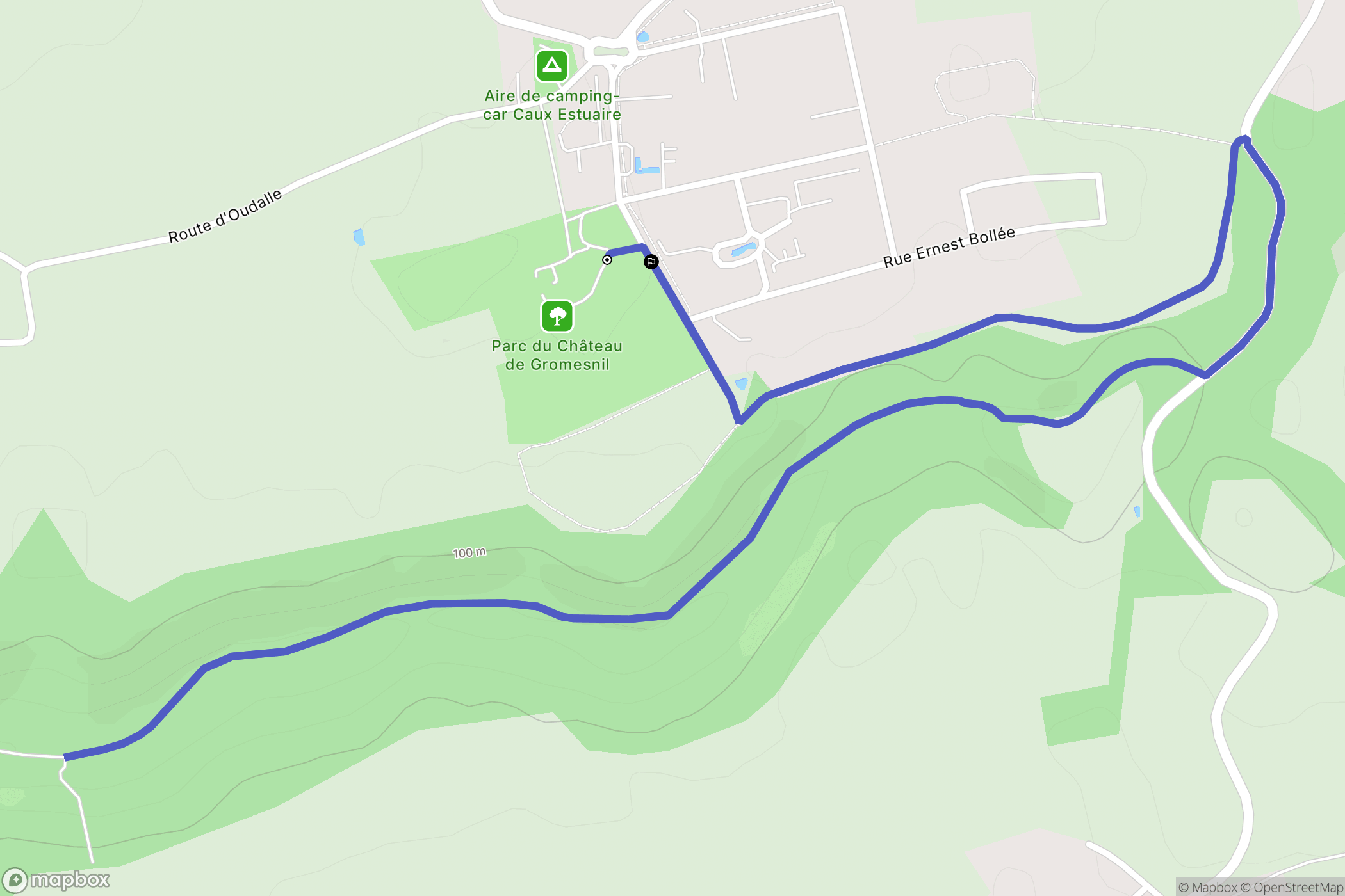 Saint-Romain-de-Colbosc : carte du parcours de randonnée - France