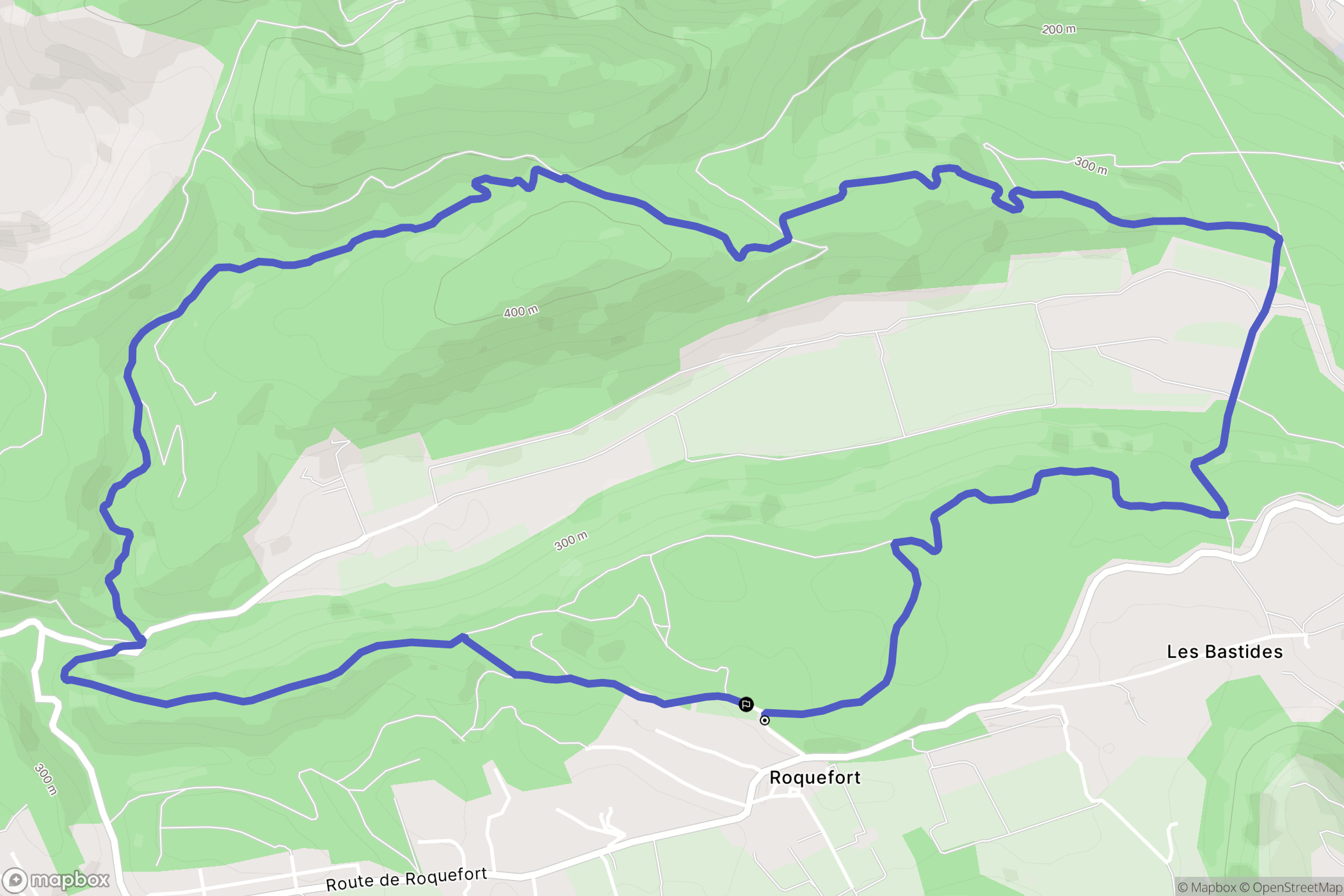 Roquefort-la-Bédoule : carte du parcours de randonnée - France