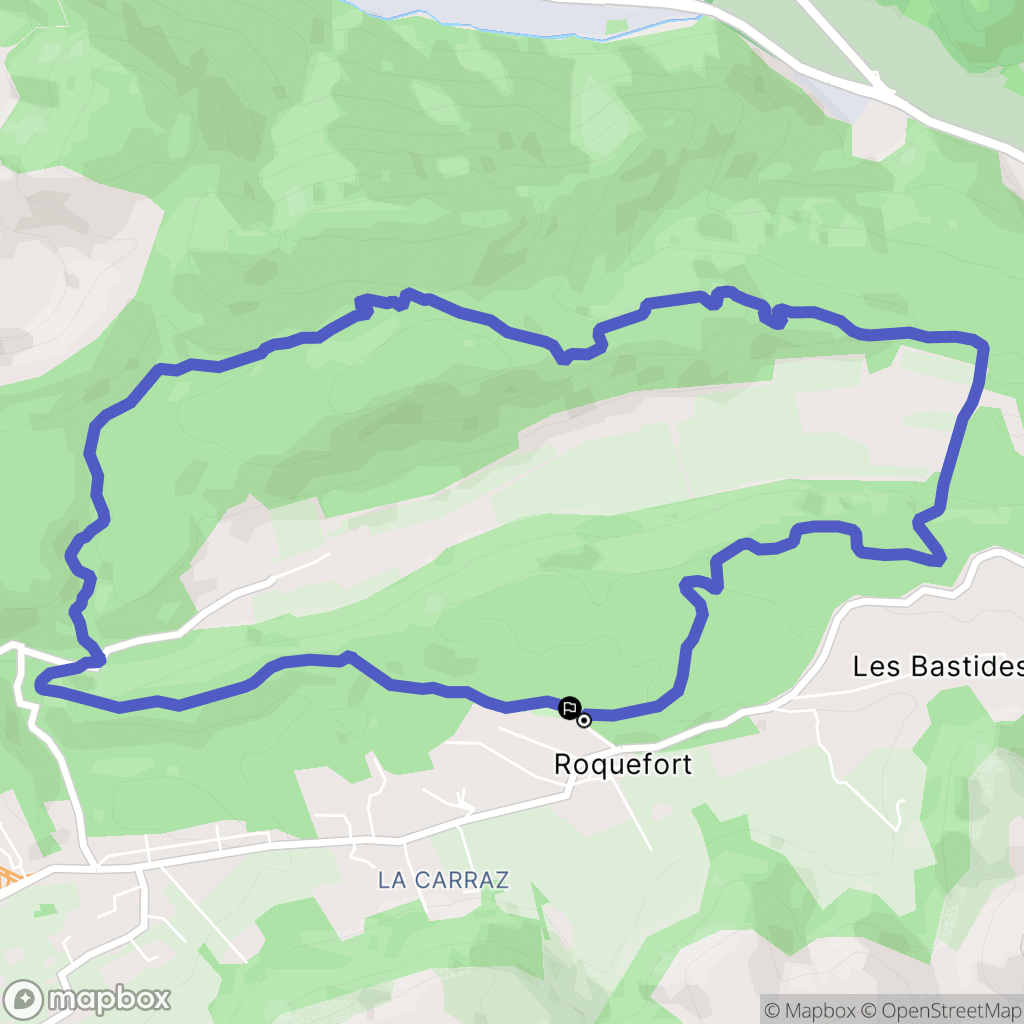 Roquefort-la-Bédoule : carte du parcours de randonnée - France